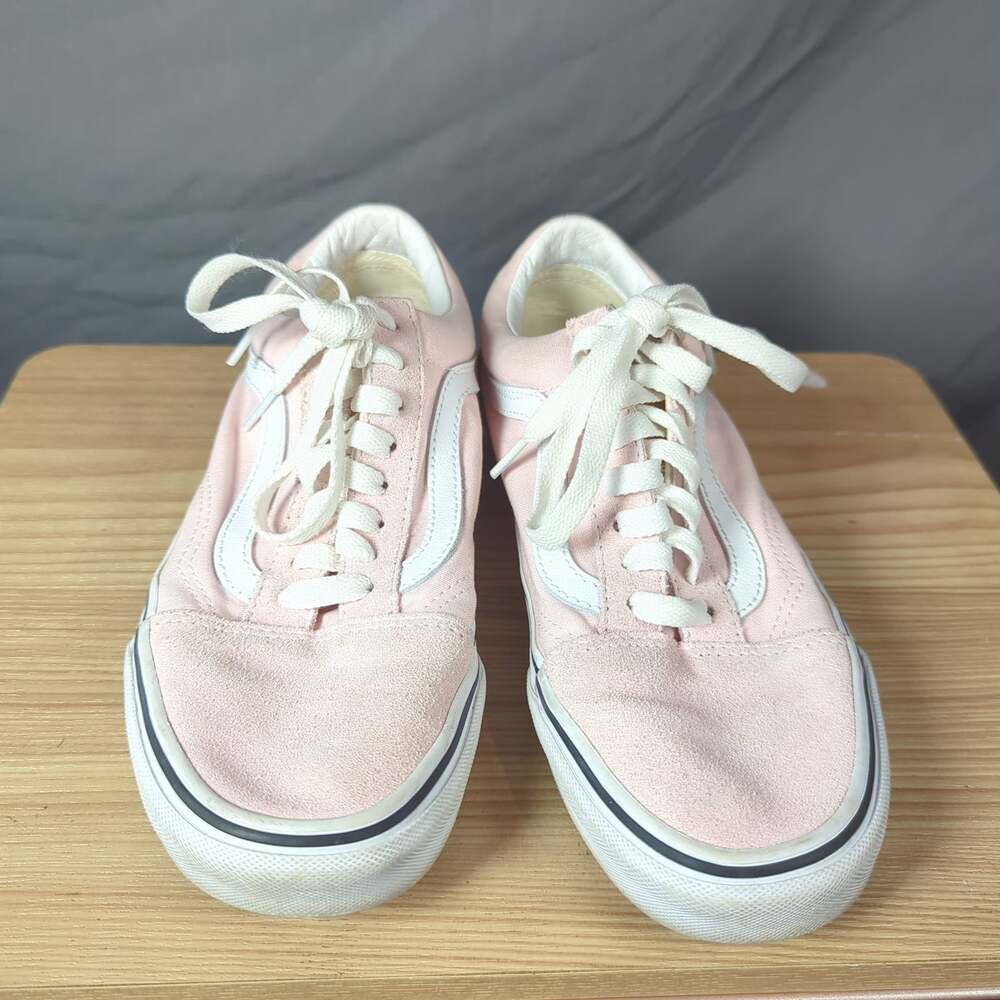 Vans Old Skool Pastel Pink Canvas Suede Sneakers Women's 8